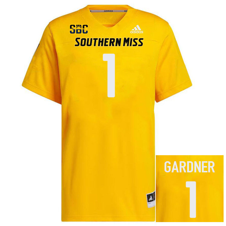 Southern Miss Golden Eagles #1 Denzel Gardner Jersey Football Uniforms-Gold